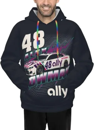 Alex Bowman 48 Men's Pullover Hoodie Casual Hooded Sweatshirt Best Hoodies Sportswear Tracksuit
