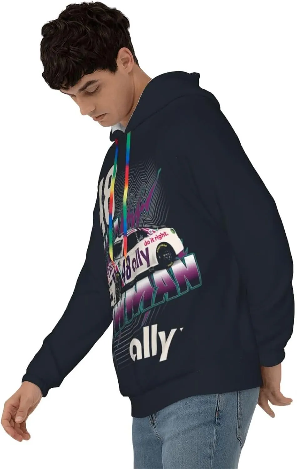 Alex Bowman 48 Men's Pullover Hoodie Casual Hooded Sweatshirt Best Hoodies Sportswear Tracksuit