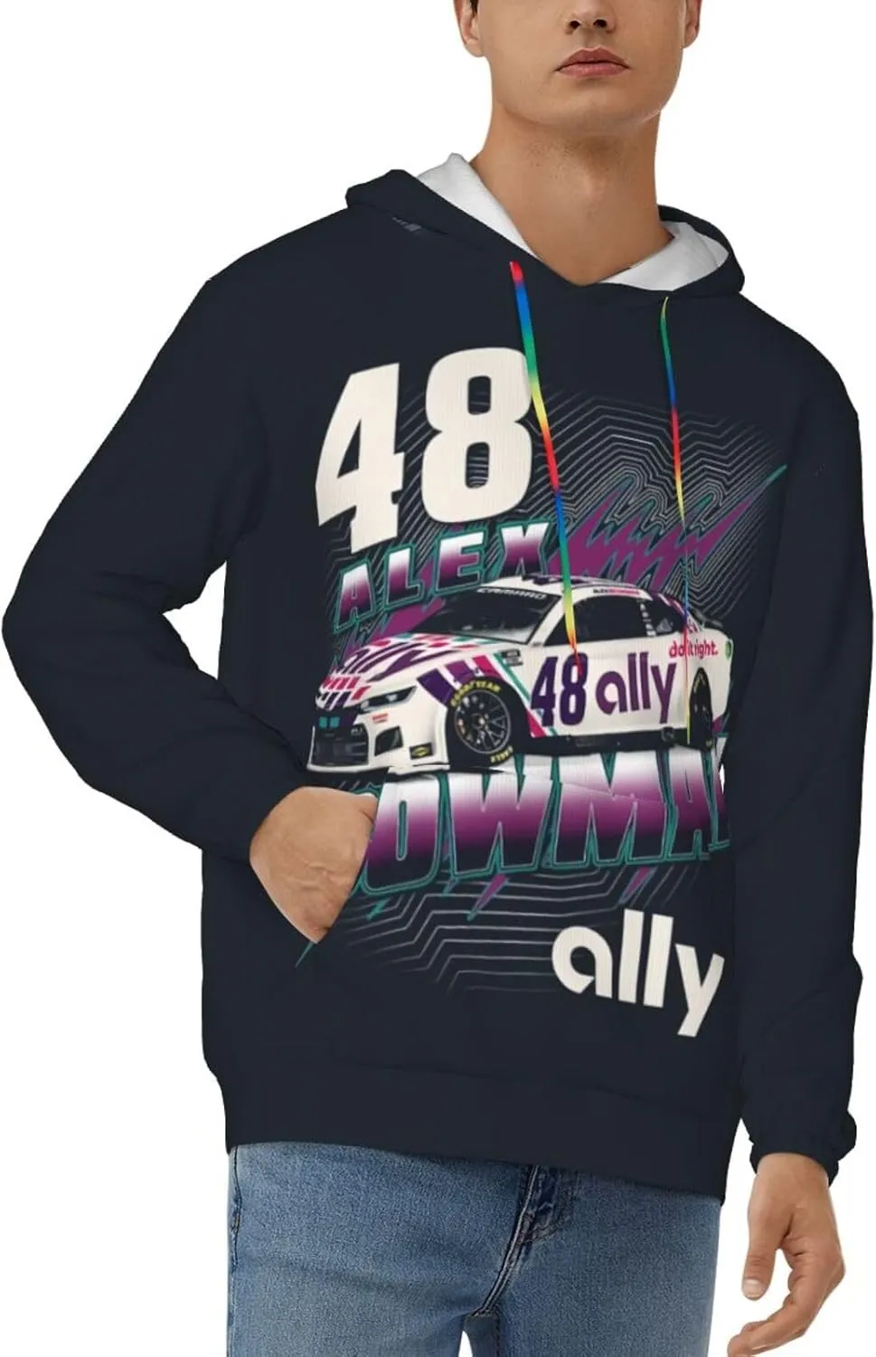 Alex Bowman 48 Men's Pullover Hoodie Casual Hooded Sweatshirt Best Hoodies Sportswear Tracksuit