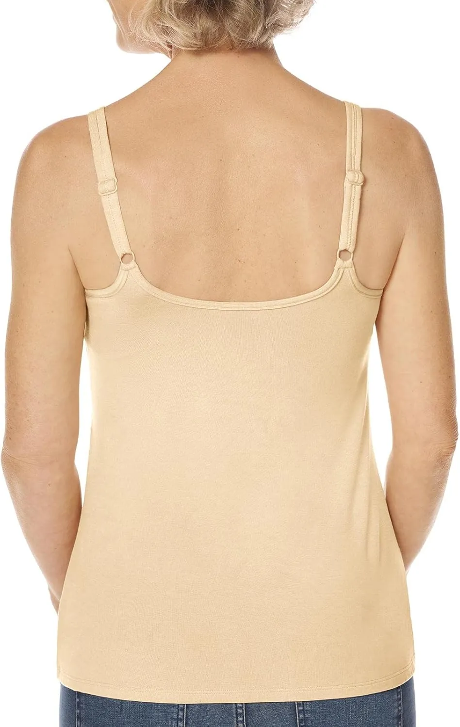 Amoena Women's Valetta Pocketed Camisole W/Built in Shelf Bra Nude