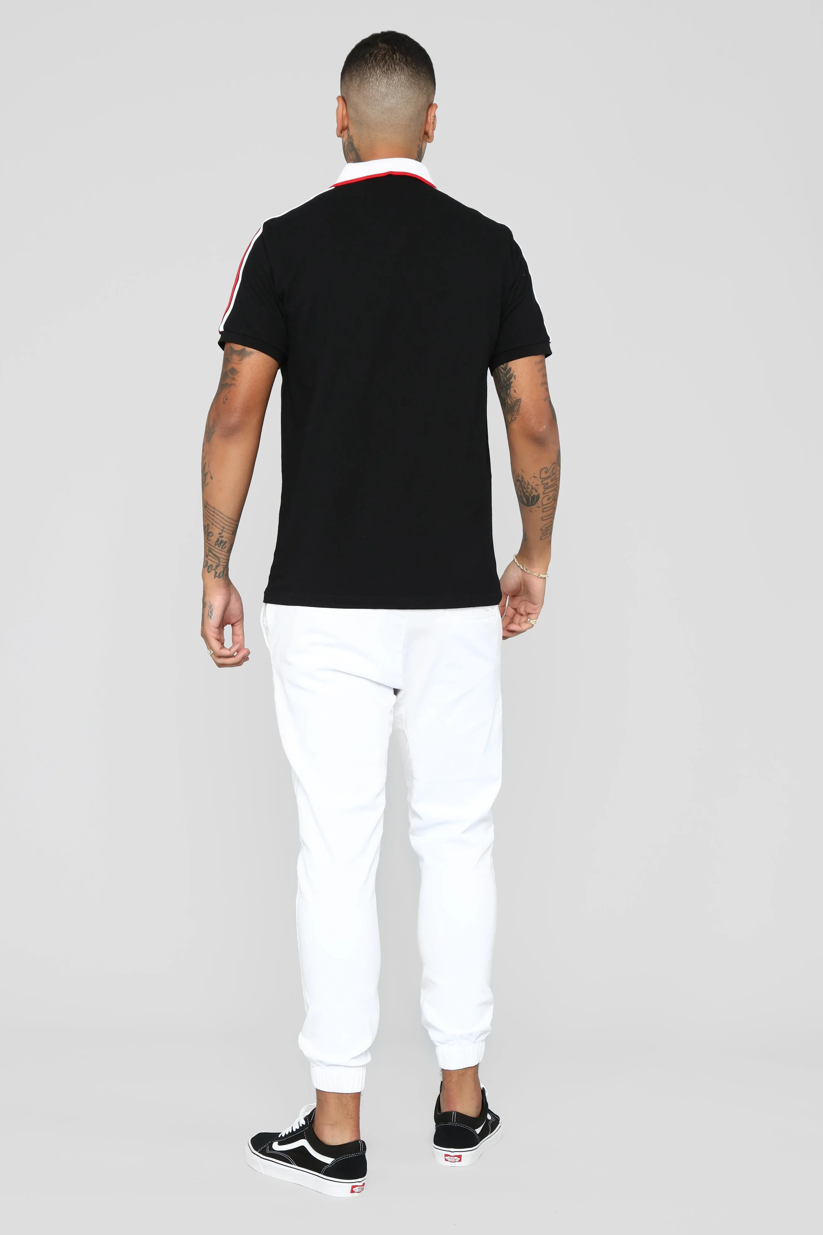 Andre Short Sleeve Polo - Black/White