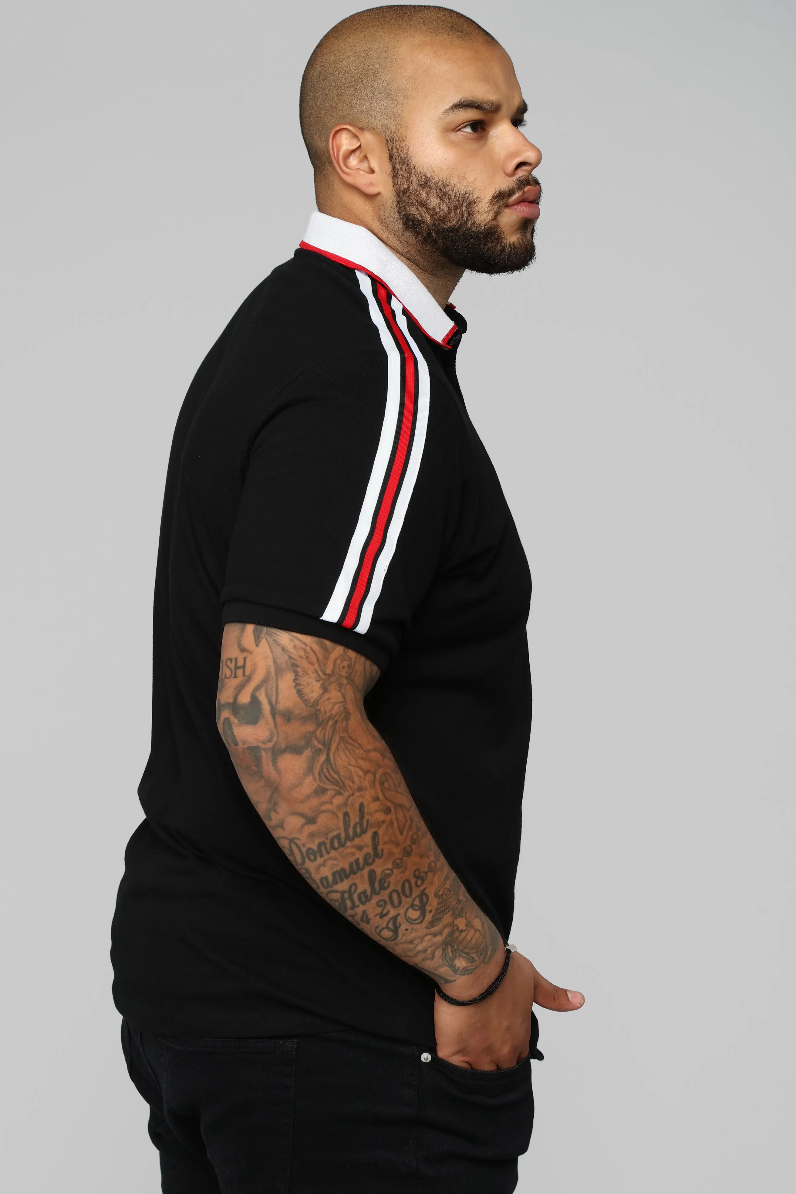 Andre Short Sleeve Polo - Black/White