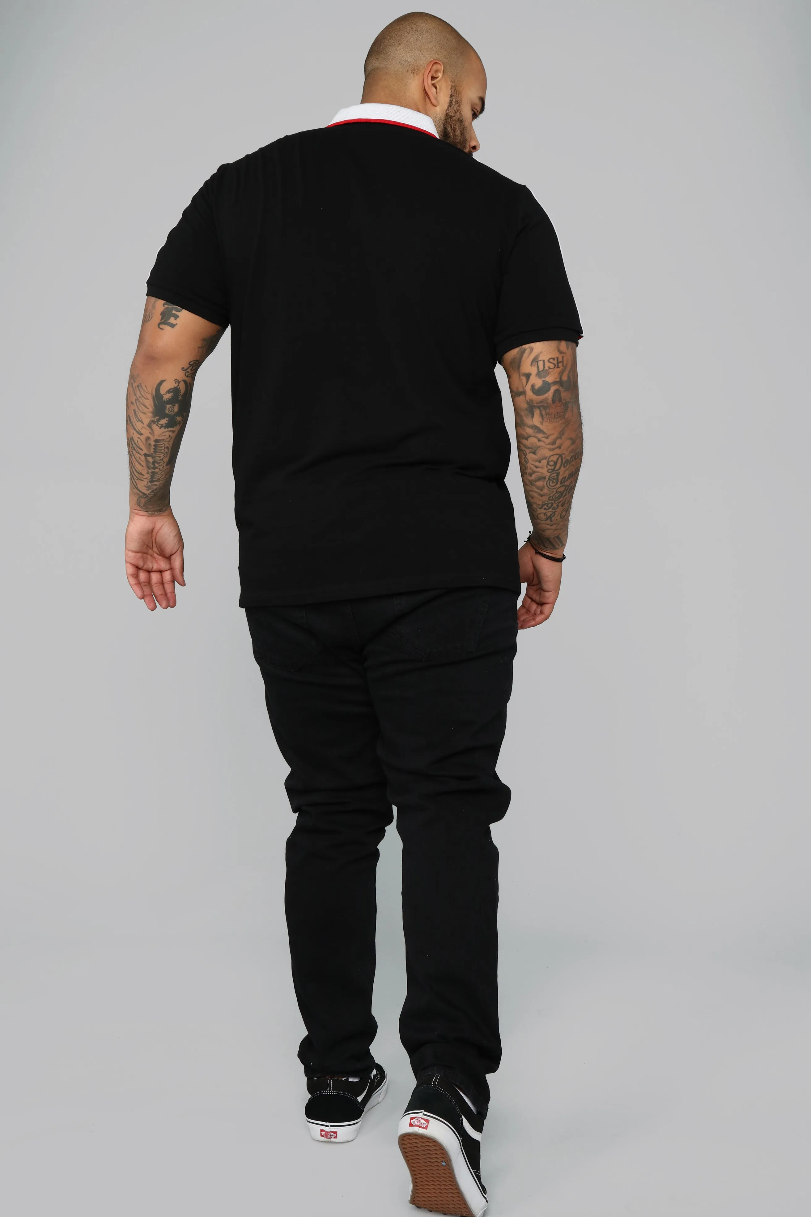 Andre Short Sleeve Polo - Black/White