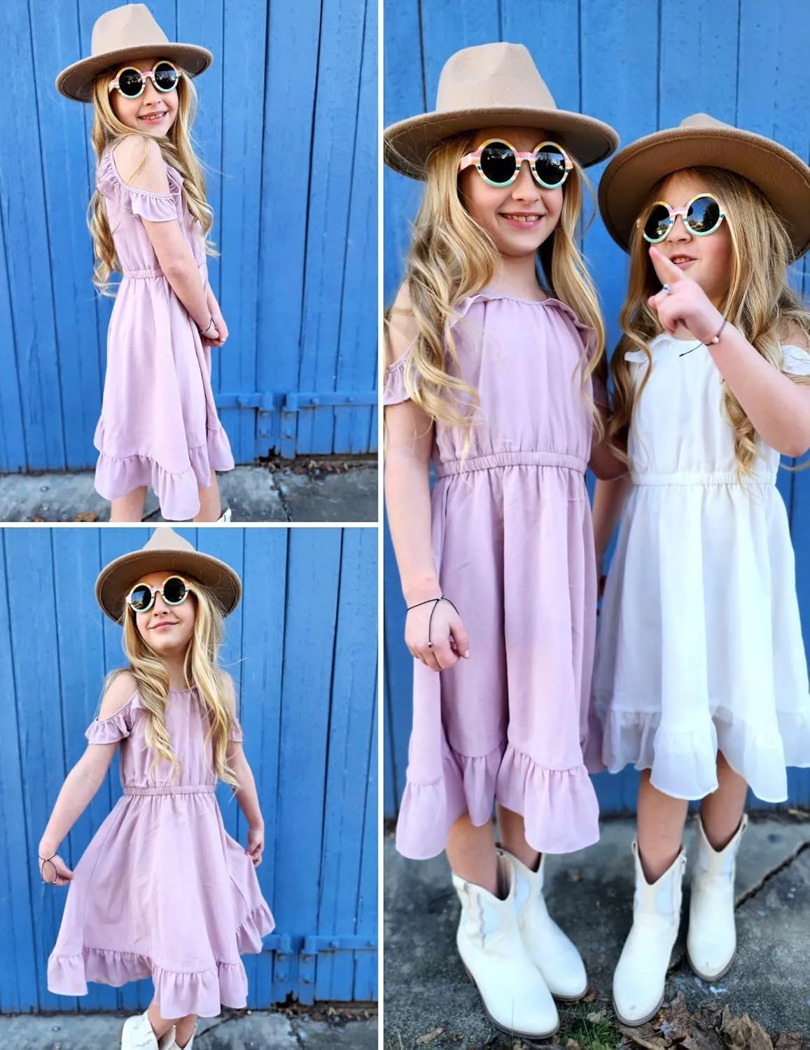 Arshiner Girls Dress Halter Neck Ruffle Sleeveless Formal Party Casual Summer Sundress for 5-14 Years