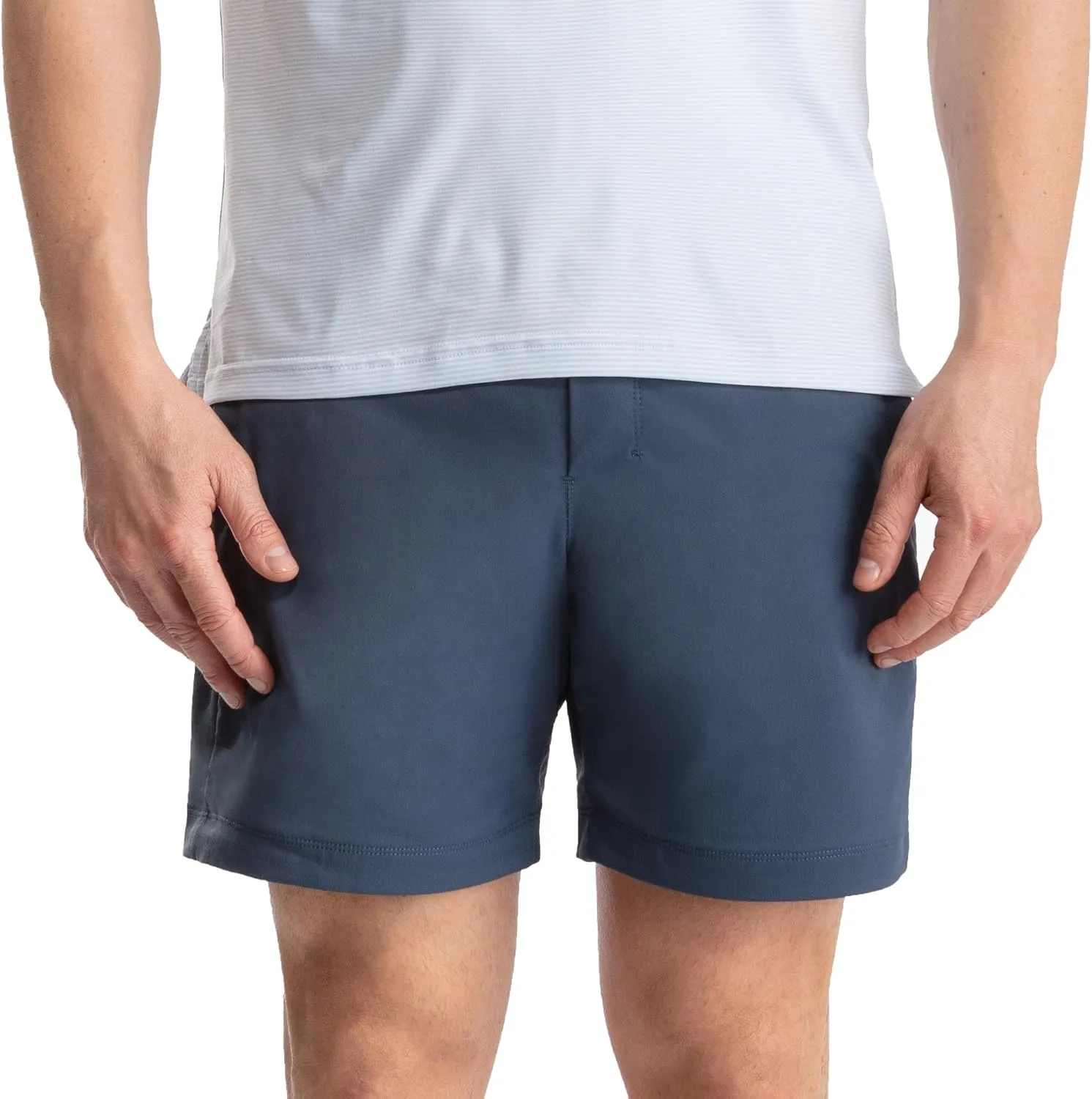 birddogs Mens Khaki Shorts  Casual, Slim Fit, Stretch Shorts with Built-in Liner for Comfort  Regular Length, 7 Inseam