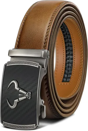 BULLIANT Men's Belt  Ratchet Leather Belt for Men Dress and Casual Pants Jeans 1 3/8"