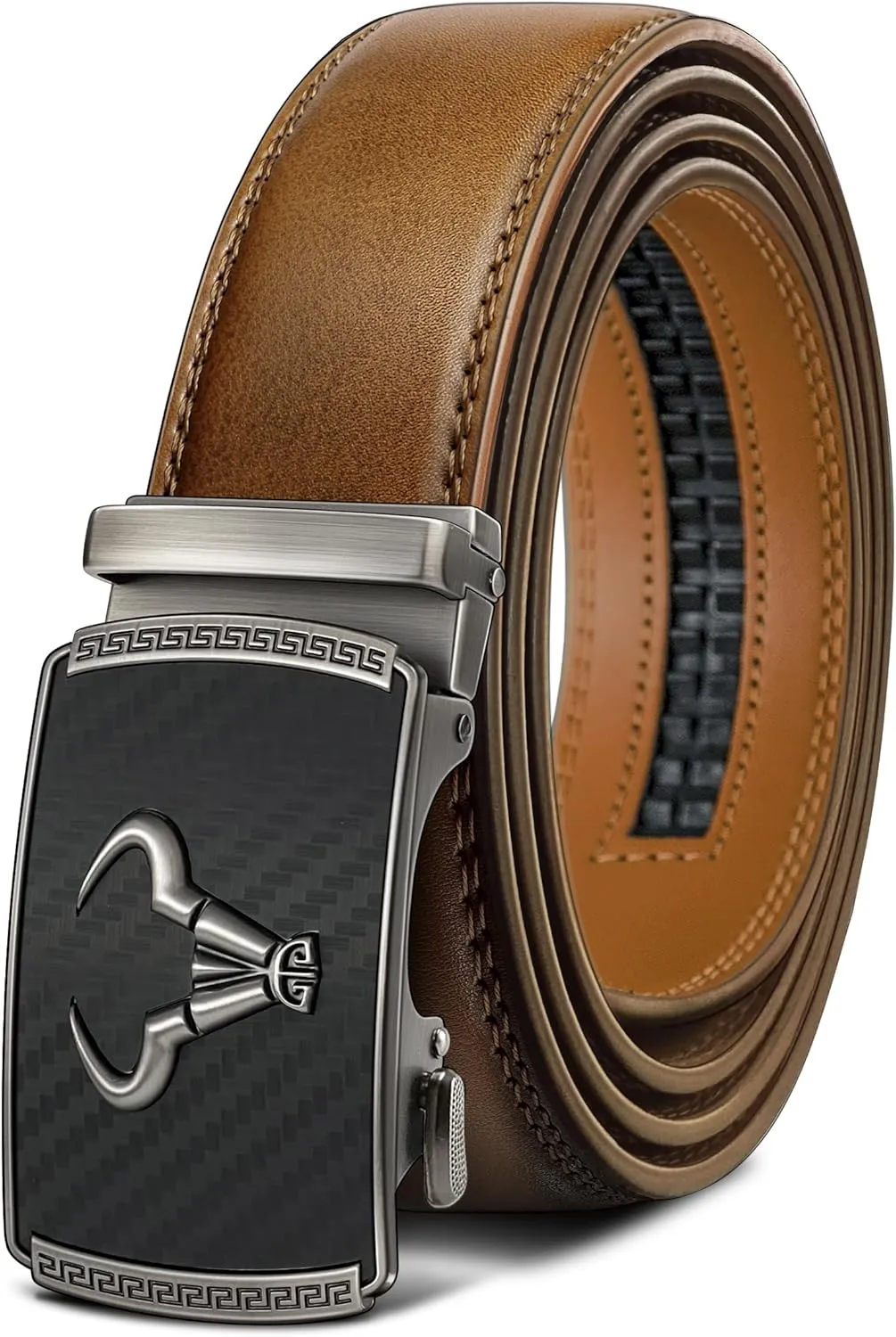 BULLIANT Men's Belt  Ratchet Leather Belt for Men Dress and Casual Pants Jeans 1 3/8"
