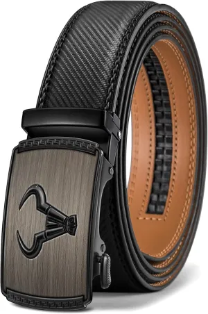 BULLIANT Men's Belt  Ratchet Leather Belt for Men Dress and Casual Pants Jeans 1 3/8"