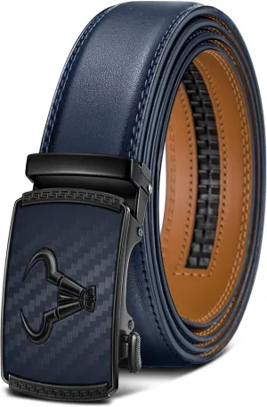 BULLIANT Men's Belt  Ratchet Leather Belt for Men Dress and Casual Pants Jeans 1 3/8"