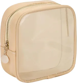 Clear Cosmetic Bag Mini Makeup Bag Women Small Cosmetic Bag for Purse Zipper Cute Pouches Make Up Travel Toiletry Essentials Preppy Purse Organizer Bags