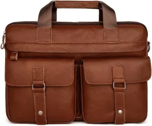 Computer Handbag Retro Crossbody Shoulder Bag Men's Briefcase Business Bag(White-Patch Five-Pointed star4)