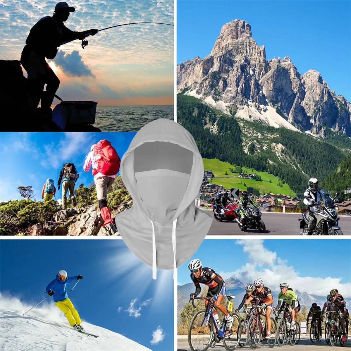 Cooling Balaclava Mask Sun UV Protection Hood Breathable Full Head Mask Face Cover for Men Women Cycling Skiing Fishing