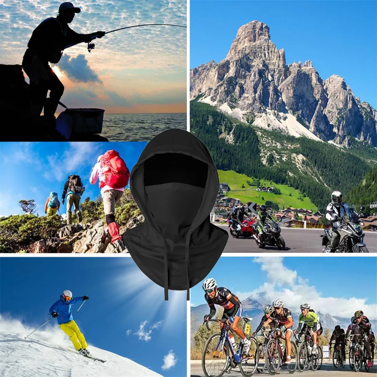 Cooling Balaclava Mask Sun UV Protection Hood Breathable Full Head Mask Face Cover for Men Women Cycling Skiing Fishing
