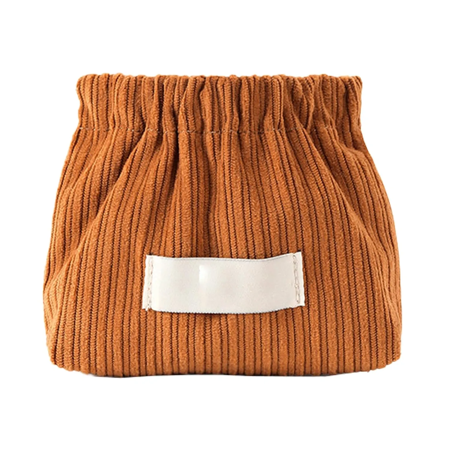 Corduroy Elastic Hair Tie Organizer, 2024 New Cosmetic Bags for Women Makeup Bag Large Capacity Purse Travel Toiletry Zipper Storage Pouch Make up Brushes Organizer for Gifts (Brown)