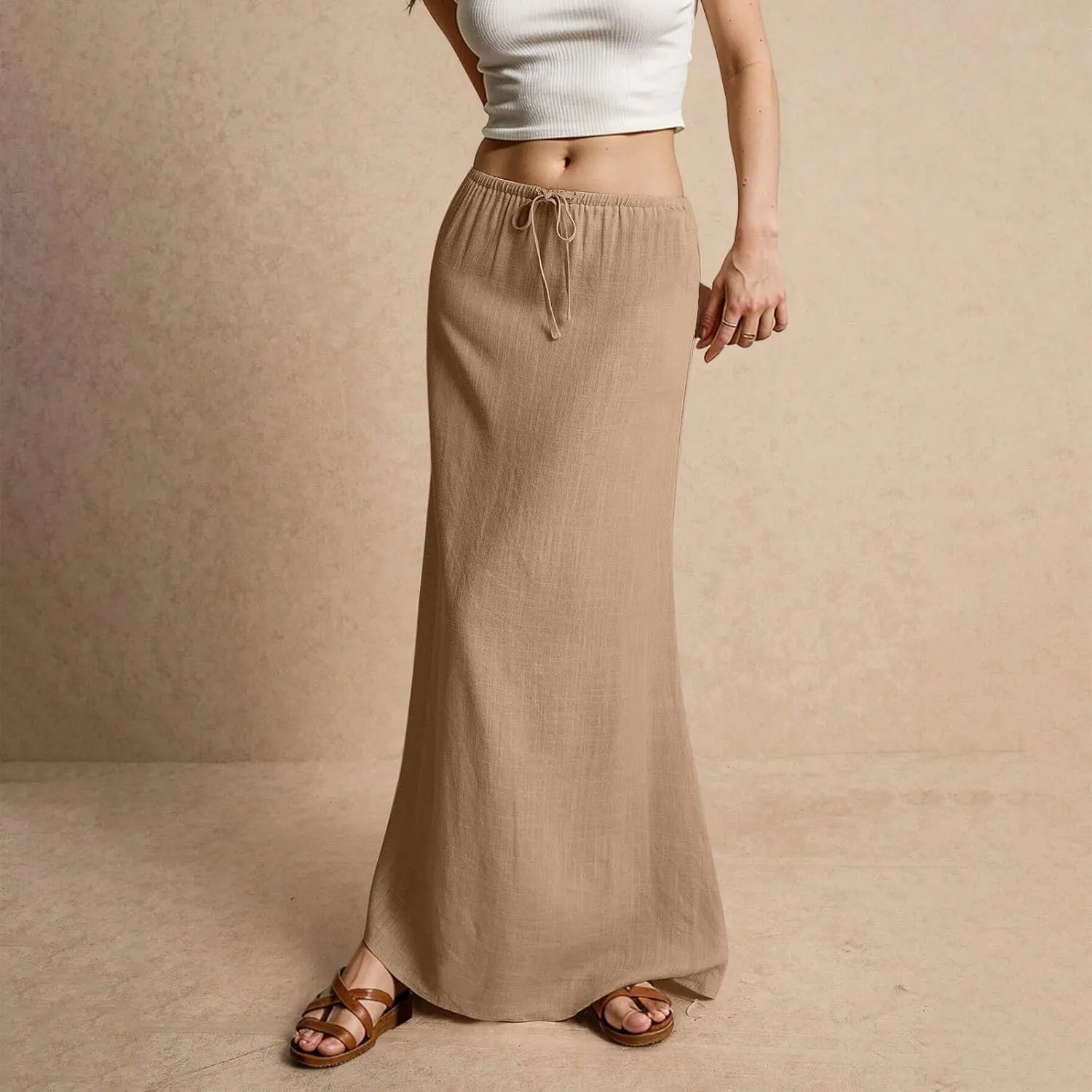 COTECRAM 2025 Women Long Skirt Summer Flowy Casual Lightweight Elegant Cocktail Party Wedding Flared A-Line Maxi Skirts