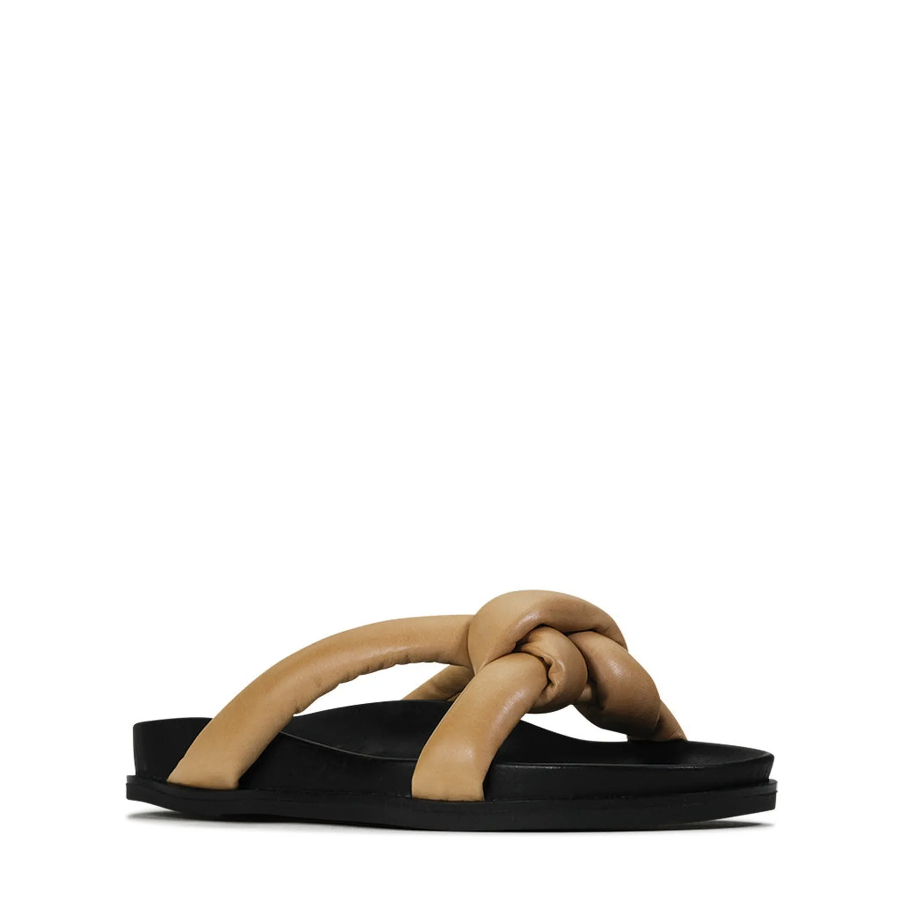 CROSSED SLIDE SANDALS