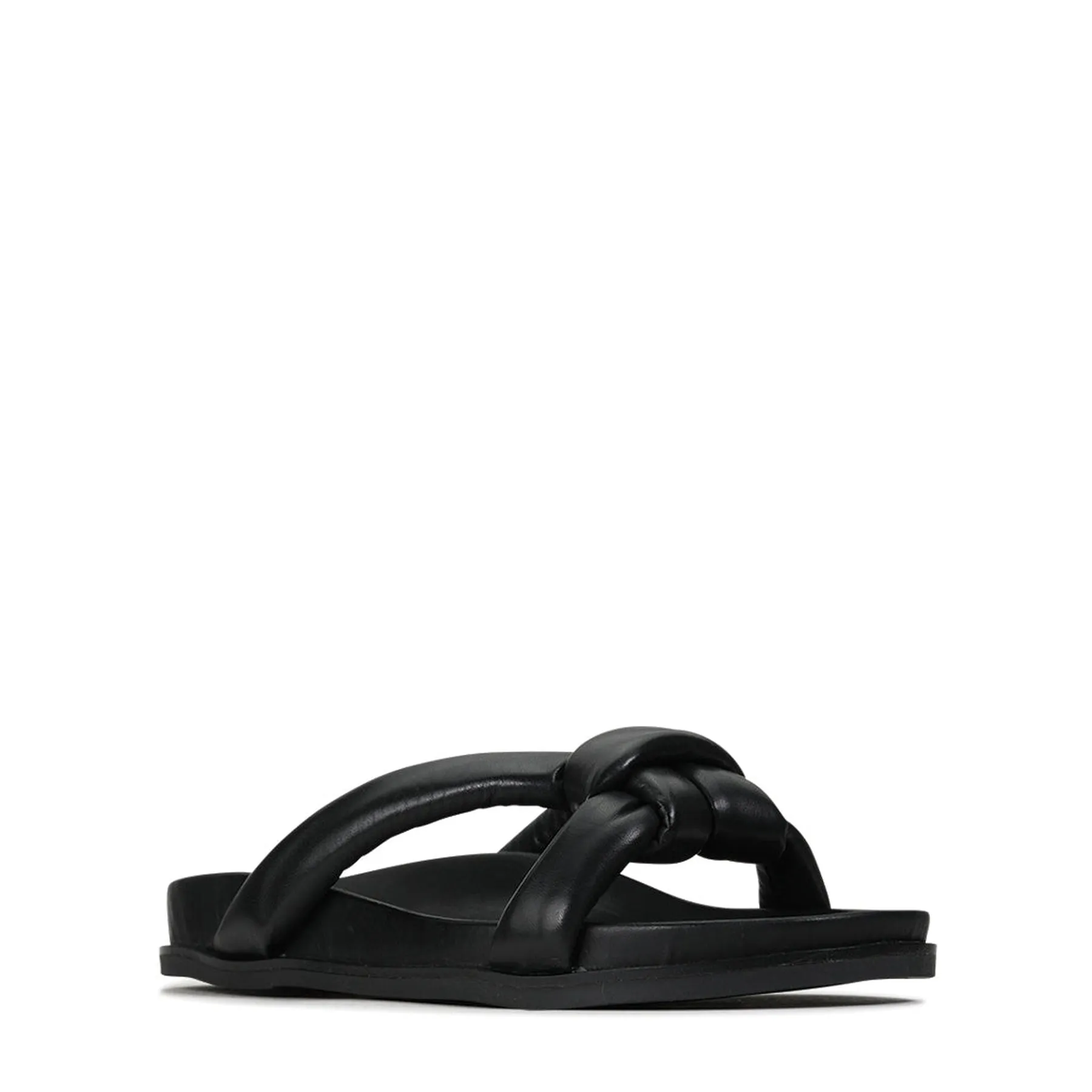 CROSSED SLIDE SANDALS