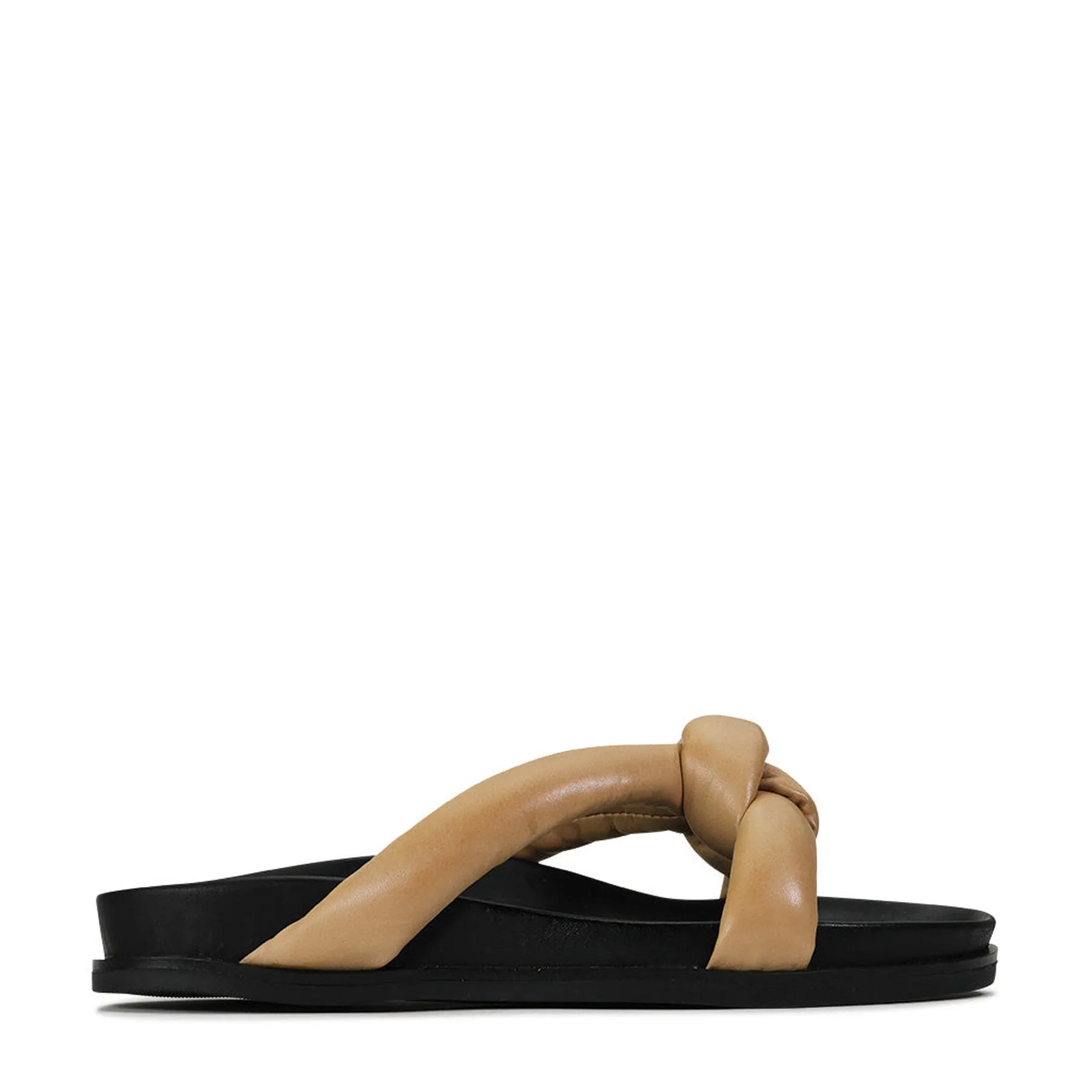 CROSSED SLIDE SANDALS