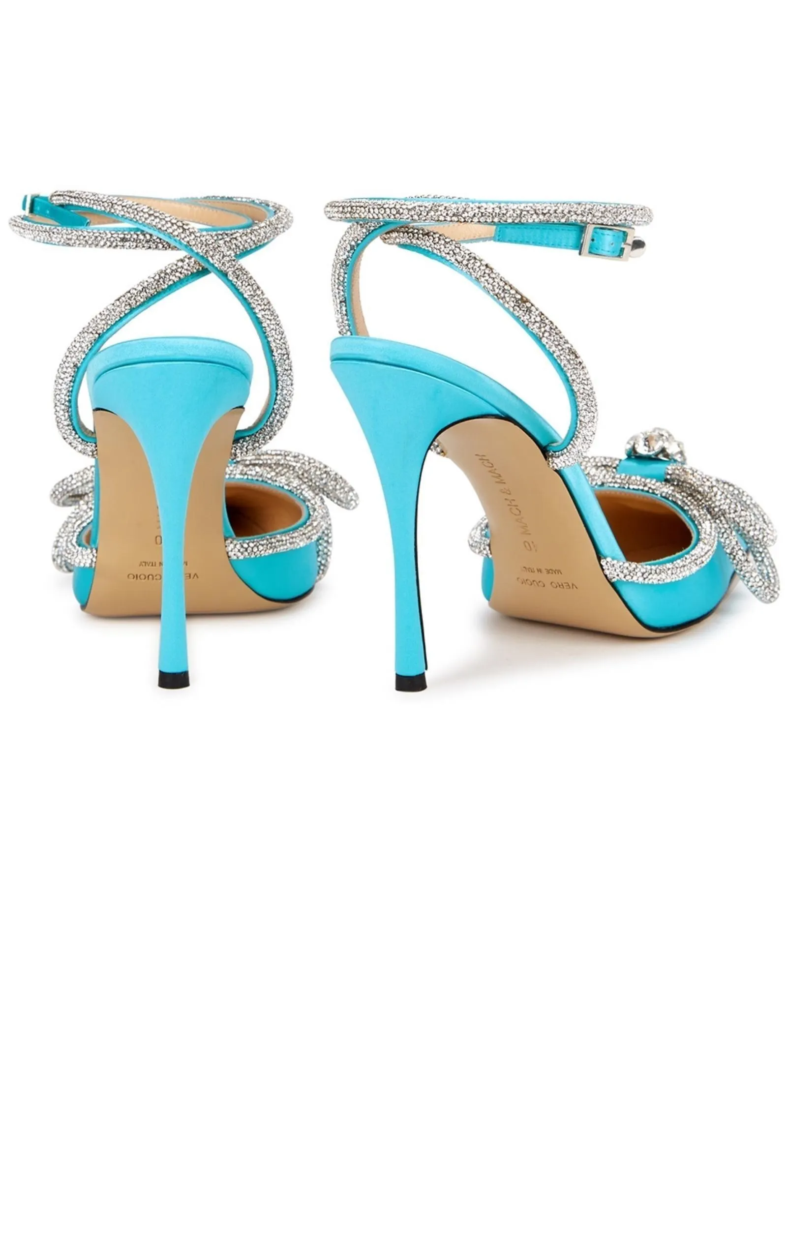 Crystal-embellished Satin Pumps