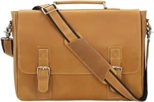 CSCDD Laptop Bag Crazy Horse Leather Shoulder Bag For Men Business Briefcase