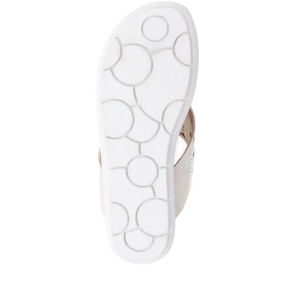 Embellished Toe-Post Sandals  - INB39071 / 325 330