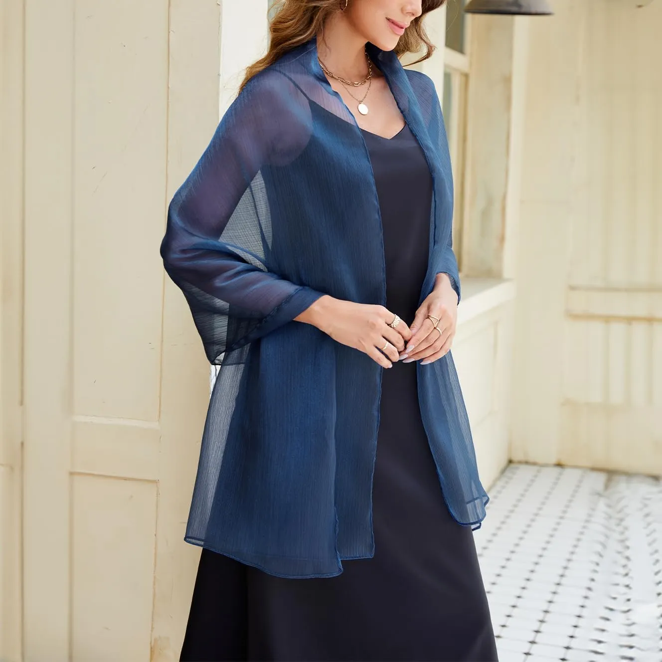 FINIZO Shawls and Wraps for Evening Dresses Women Soft Shimmer Scarf Wedding Guest Shawl Wrap