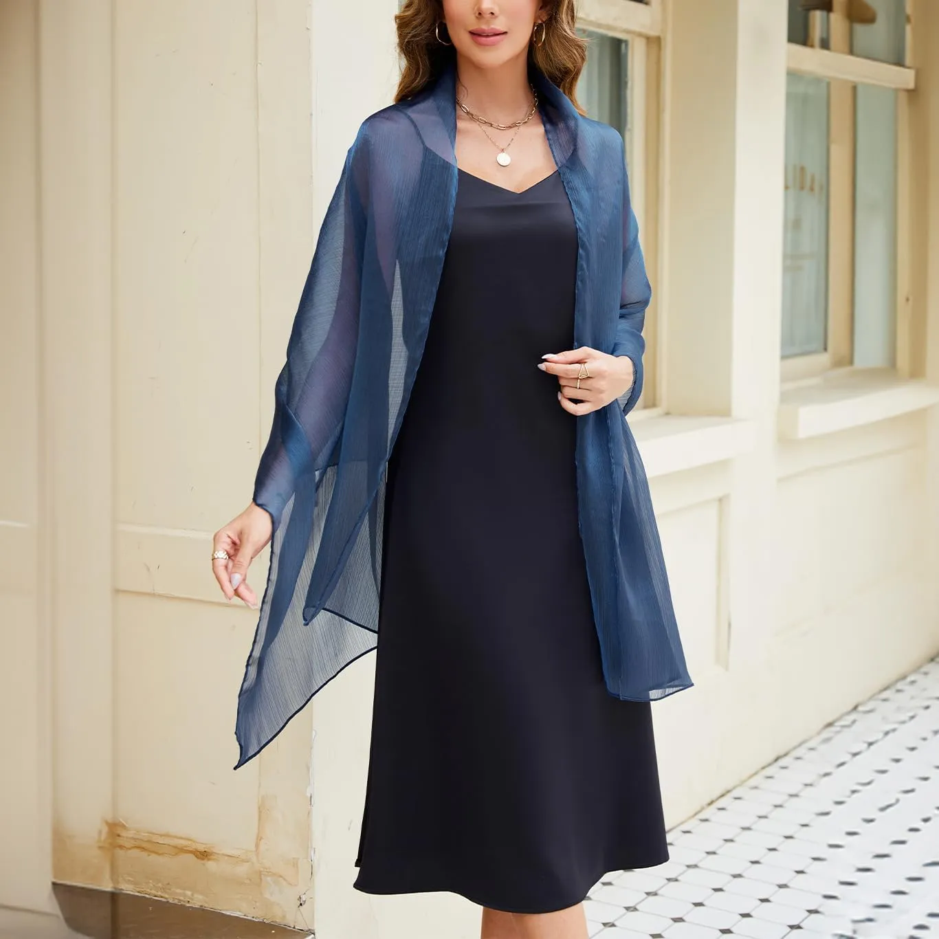 FINIZO Shawls and Wraps for Evening Dresses Women Soft Shimmer Scarf Wedding Guest Shawl Wrap