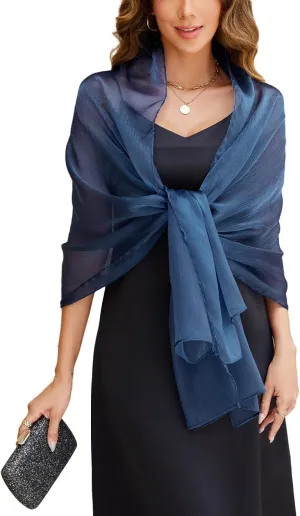 FINIZO Shawls and Wraps for Evening Dresses Women Soft Shimmer Scarf Wedding Guest Shawl Wrap