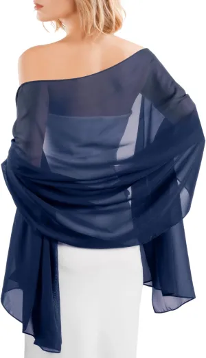 FURTALK Chiffon Shawl Wraps for Women Evening Dresses Soft Scarf Formal Wedding Bridal Scarves