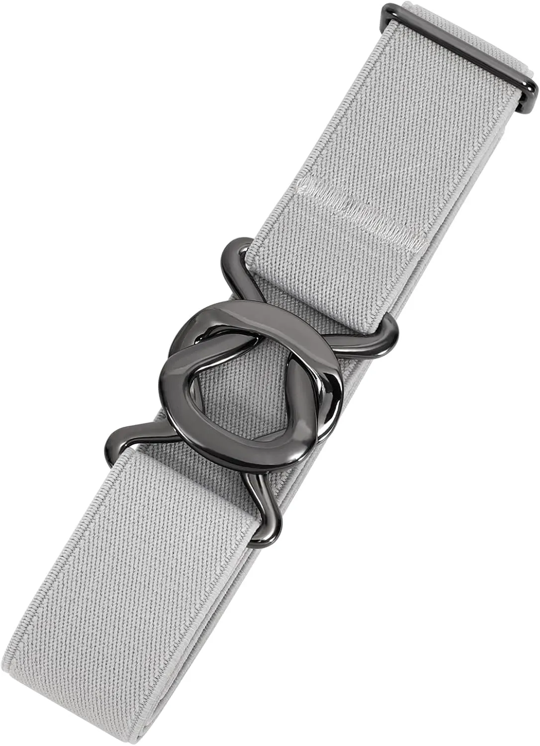 JASGOOD Women No Show Stretch Belt Adjustable Elastic Web Belt with Flat Buckle for Jeans Pants Casual Belts