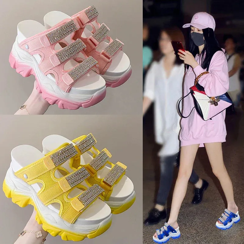 Joskaa 2024 New Chunky Black Sandals