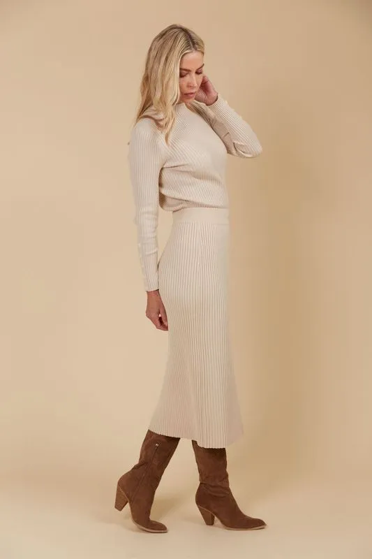 Juno Knit Skirt - Canvas