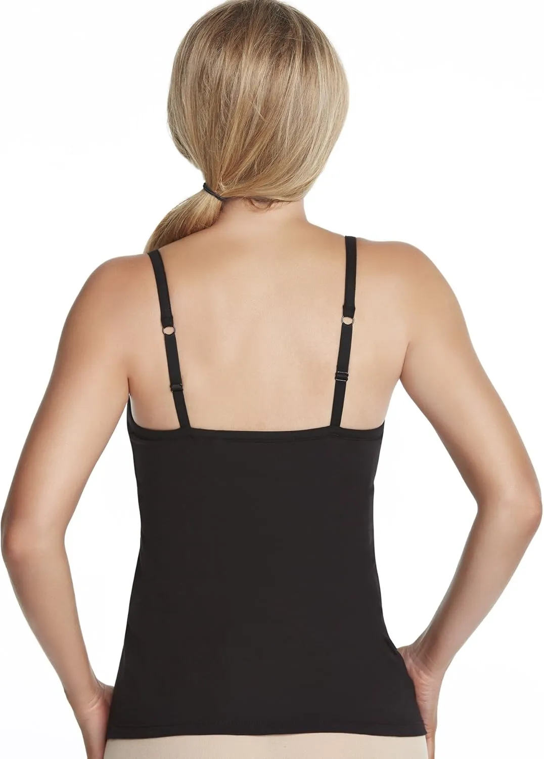 Lace Trim High Neck Camisole with Underwire Bra