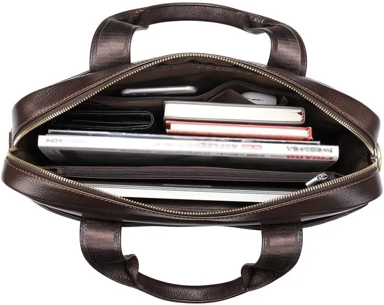 Leather Briefcase for Men Handbag Business Bag Top Layer Cowhide Briefcase Laptop Bag