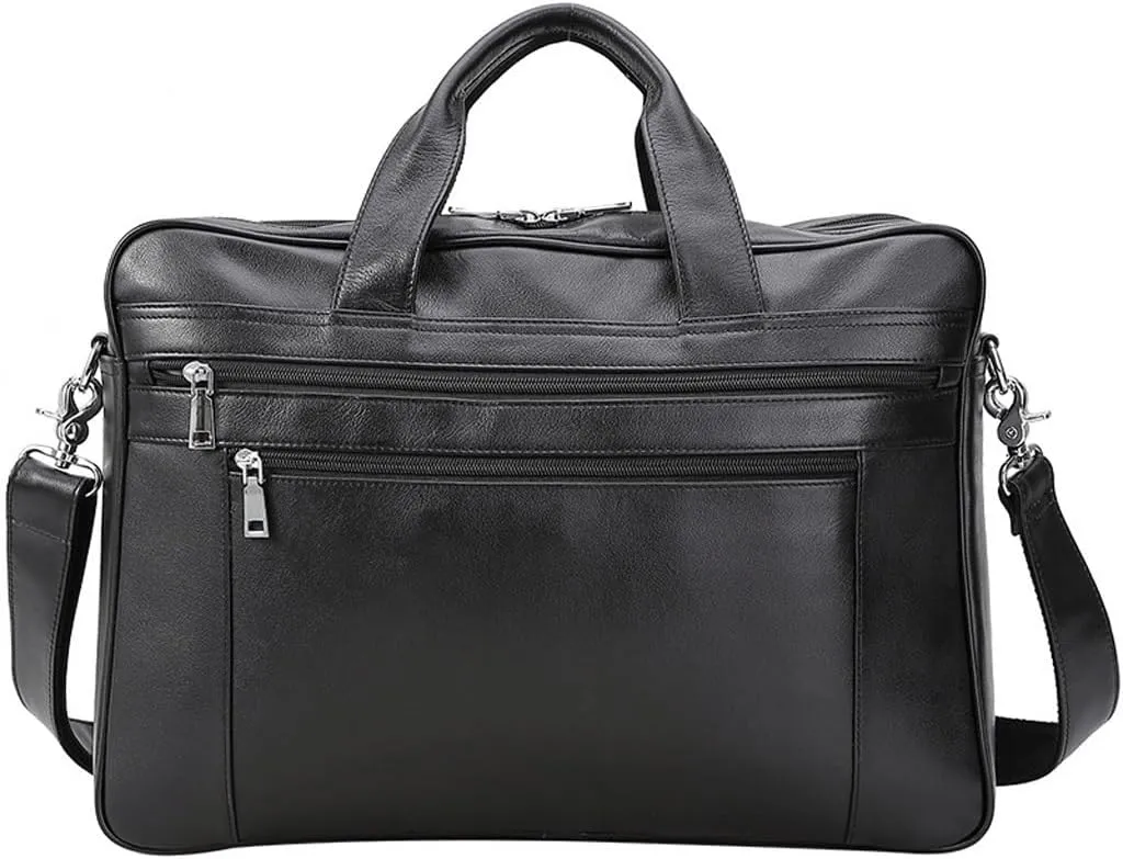 Leather Briefcase for Men Portable Business Bag Business Computer Bag Large Capacity Single Shoulder Crossbody Briefcase
