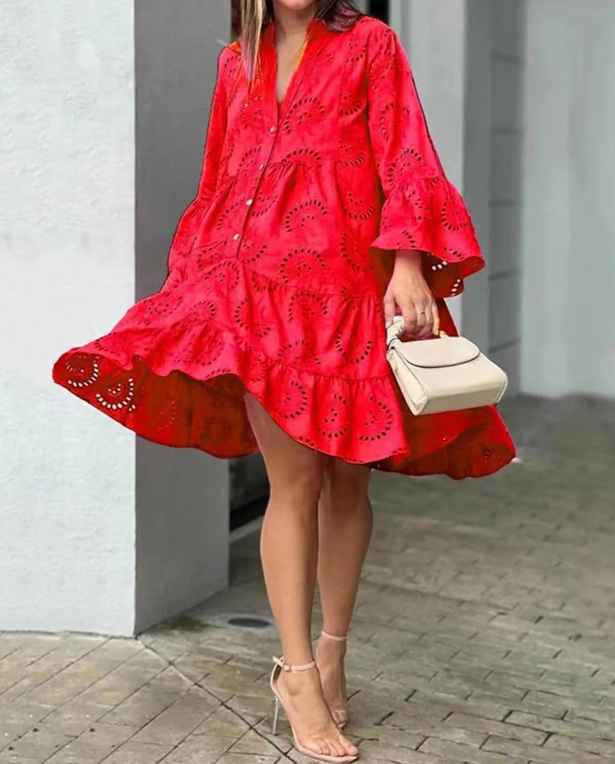 Linen Summer Dress for Women 2025 Boho Beach Vacation Outfit Smocked Wrap Maxi Sundress Plus