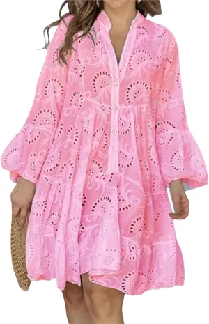 Linen Summer Dress for Women 2025 Boho Beach Vacation Outfit Smocked Wrap Maxi Sundress Plus
