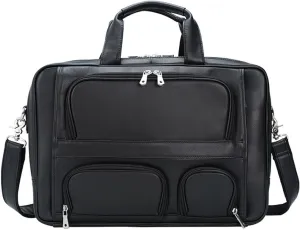 Men Leather Briefcase Commuter Shoulder Crossbody Bag Briefcase Briefcase Business Laptop Bag