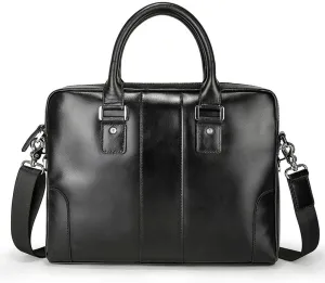 Men Leather Briefcase Computer Bag Commuter Crossbody Bag Briefcase Business Tote Bag