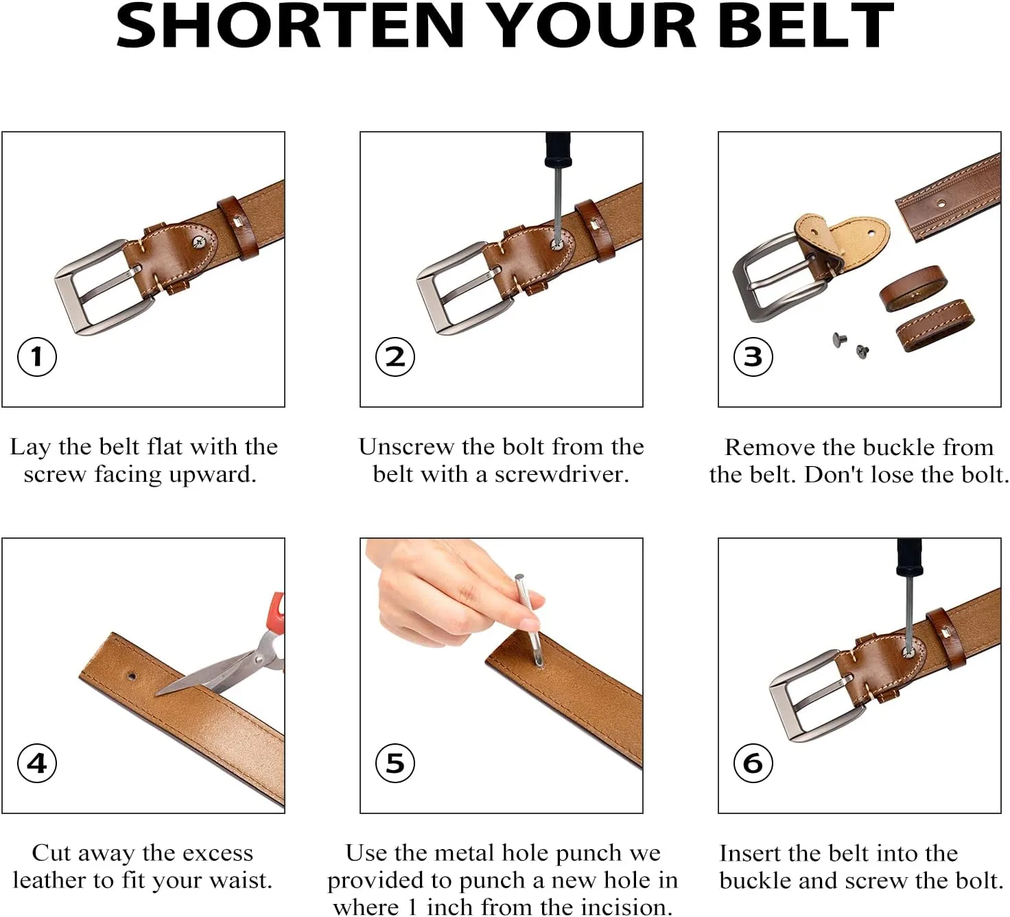 Mens Belts Full Grain Leather Real Italian Material Western Cowboy Belt 1.5 Wide Casual Jean Belt Gift Box Packaging