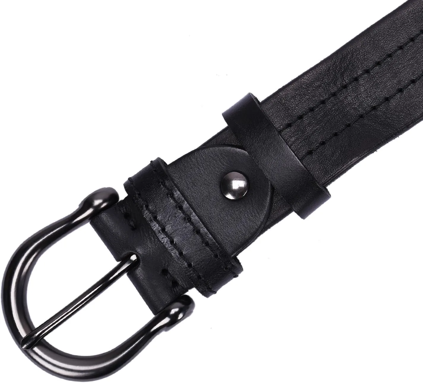 Mens Belts Full Grain Leather Real Italian Material Western Cowboy Belt 1.5 Wide Casual Jean Belt Gift Box Packaging