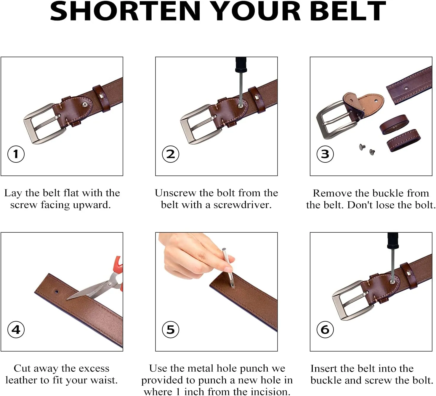Mens Belts Full Grain Leather Real Italian Material Western Cowboy Belt 1.5 Wide Casual Jean Belt Gift Box Packaging