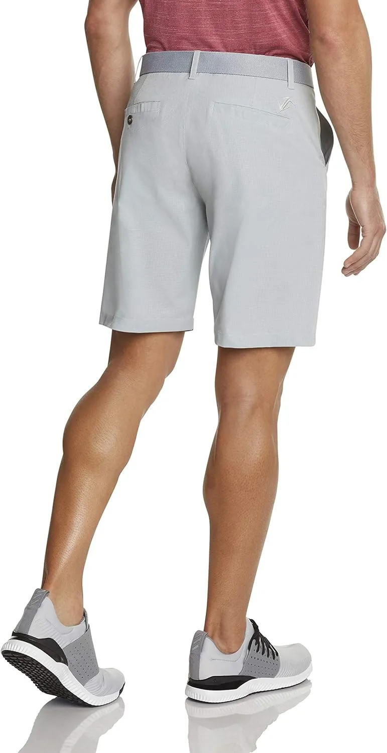 Mens Dry Fit Golf Shorts 10 in Inseam - Quick Dry Casual Chinos w/Elastic Waist