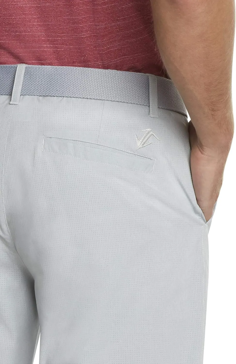 Mens Dry Fit Golf Shorts 10 in Inseam - Quick Dry Casual Chinos w/Elastic Waist