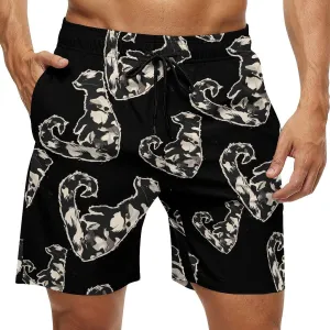 Mink Camouflage Men's Swim Trunks Quick Dry Board Shorts Breathable Summer Beach Shorts Bathing Suits