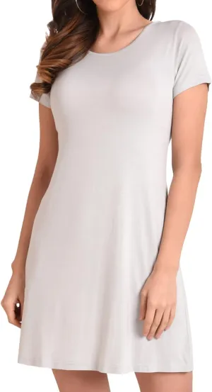 Miss Lavish London Casual Dress - Summer Dresses for Women, Girls - T Shirt Short Sleeve Loose Casual Dress for Home