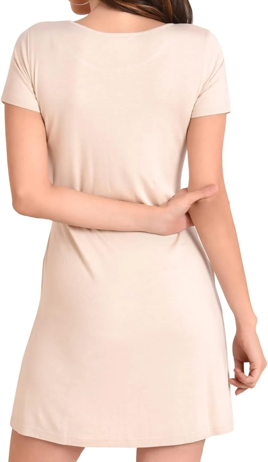 Miss Lavish London Casual Dress - Summer Dresses for Women, Girls - T Shirt Short Sleeve Loose Casual Dress for Home