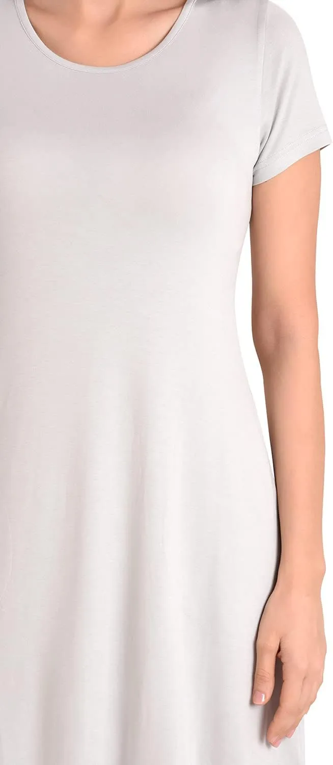 Miss Lavish London Casual Dress - Summer Dresses for Women, Girls - T Shirt Short Sleeve Loose Casual Dress for Home