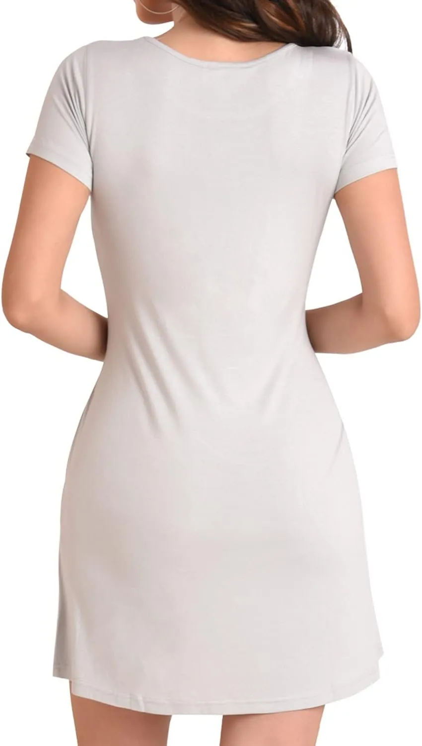 Miss Lavish London Casual Dress - Summer Dresses for Women, Girls - T Shirt Short Sleeve Loose Casual Dress for Home