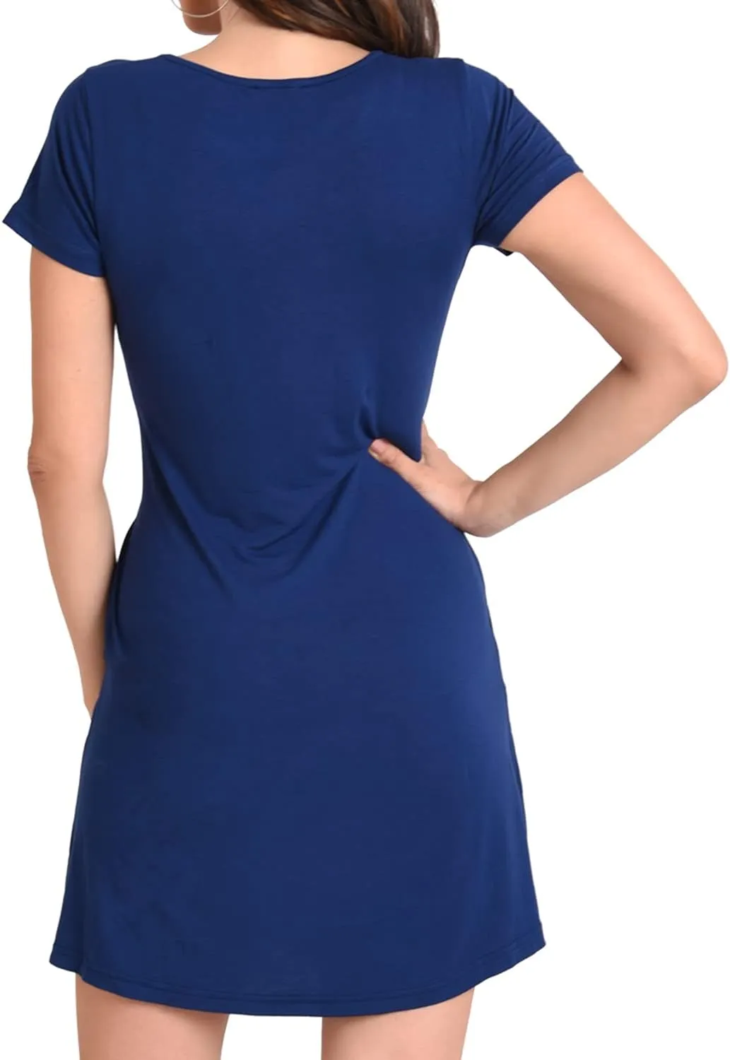 Miss Lavish London Casual Dress - Summer Dresses for Women, Girls - T Shirt Short Sleeve Loose Casual Dress for Home